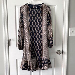 Chelsea 28 Cutout Back Ruffle Hem Long Sleeve Dress